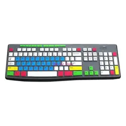 Spill - Proof Silicone Keyboard Cover - Universal Protector for Office, Home, and School (Colorful blue)