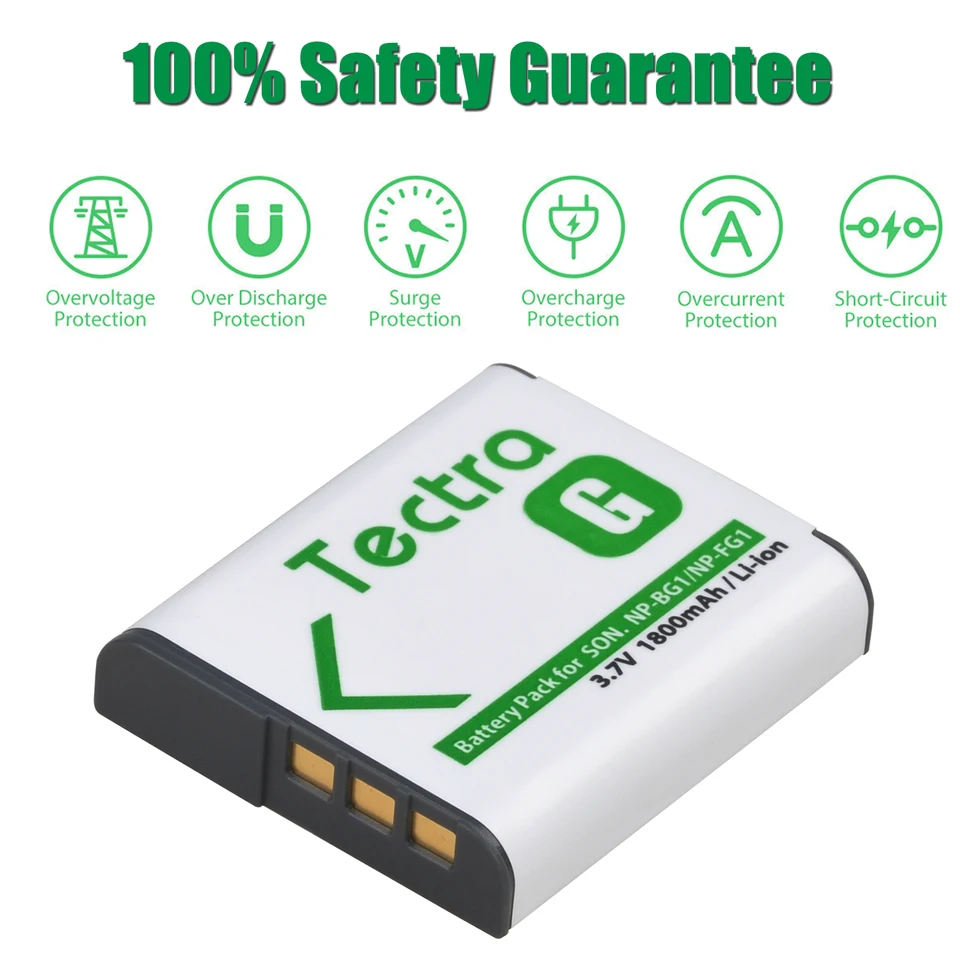 1800mAh NP-BG1 NP-FG1 バッテリー + LED デュアル充電器 Sony Cyber