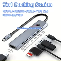 NADODO 7 in 1 USB C Adapter with HDTV 4K PD 100W USB3.0&2.0 USB C3.0 TF/SD for MacBook Pro Dell XPS MacBook Air and More 1