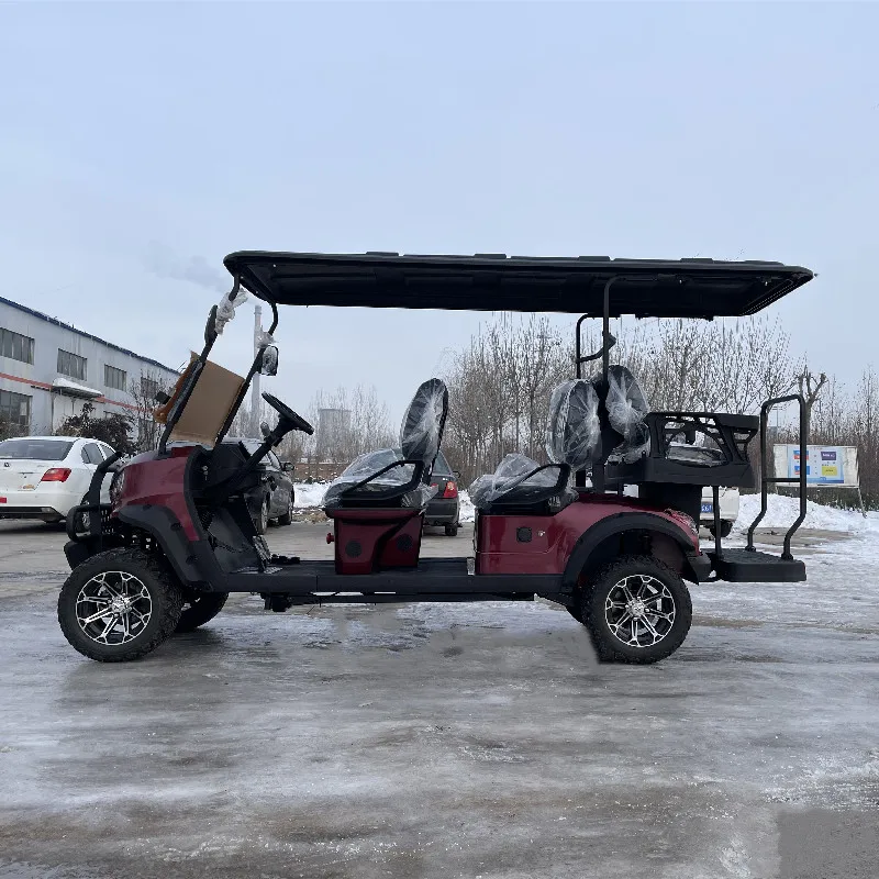All'Ingrosso Club Car 4 Posti Alimentato A Batteria 42 Km/H Strada Legale Doppia Fila Carrello Da Golf Elettrico Sedili Destro Carrello Da Golf
