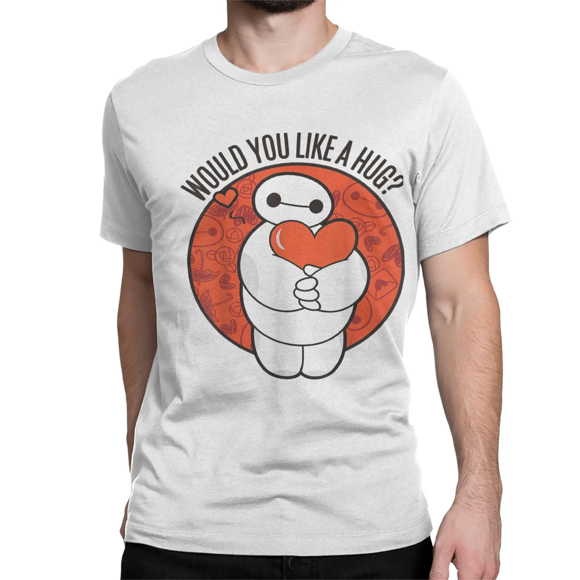 Männer Frauen Grafikdruck Big Hero Baymax T-Shirt 100 % Baumwolle T-Shirts Kleidung