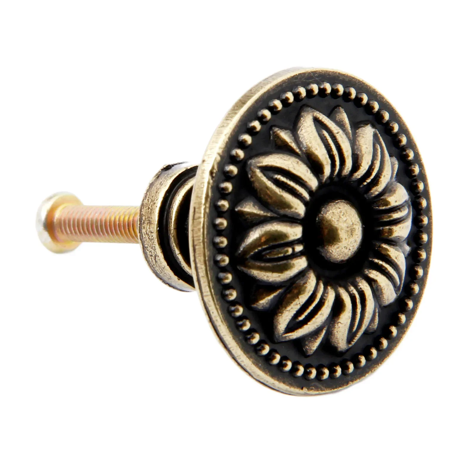 Single Hole Retro Drawer Pulls Knob Antique Bronze Furniture Knobs and Handles Kitchen Cabinets Cupboard Door Handle 32/36mm 1Pc furniture knobs