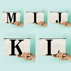 Casual Women Cosmetic Storage Bag Letter Name Printed Series Pattern Outdoor Travel Makeup Bag Toiletry Organize Beauty Bag