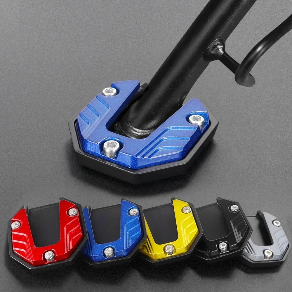 Universal Motorcycle Kickstand Extender - Anti-Slip Side Stand Extension Pad with Enlarged Base, Scooter Bike Support Plate