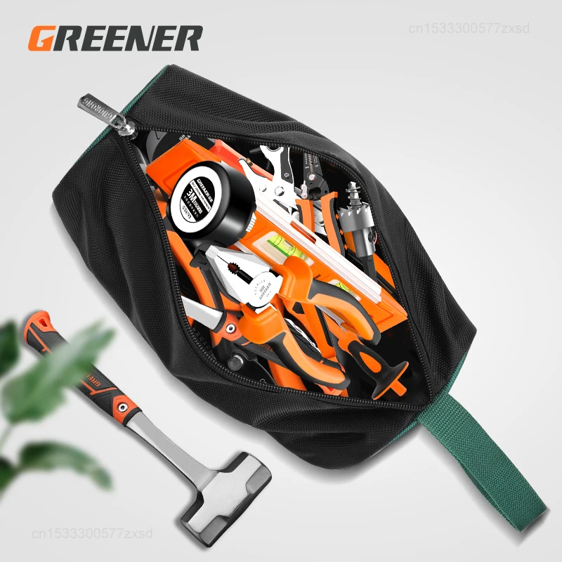 GREENER Electrician Tool Bag Multifunctional Oxford Thickened Woodworking Storage Screwdriver Kit Tool Bag Portable Handheld