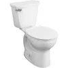 Two-Piece Toilet Chair Height Round Front Floor Mounted High Efficiency Toilets White 1.28 Gpf 1
