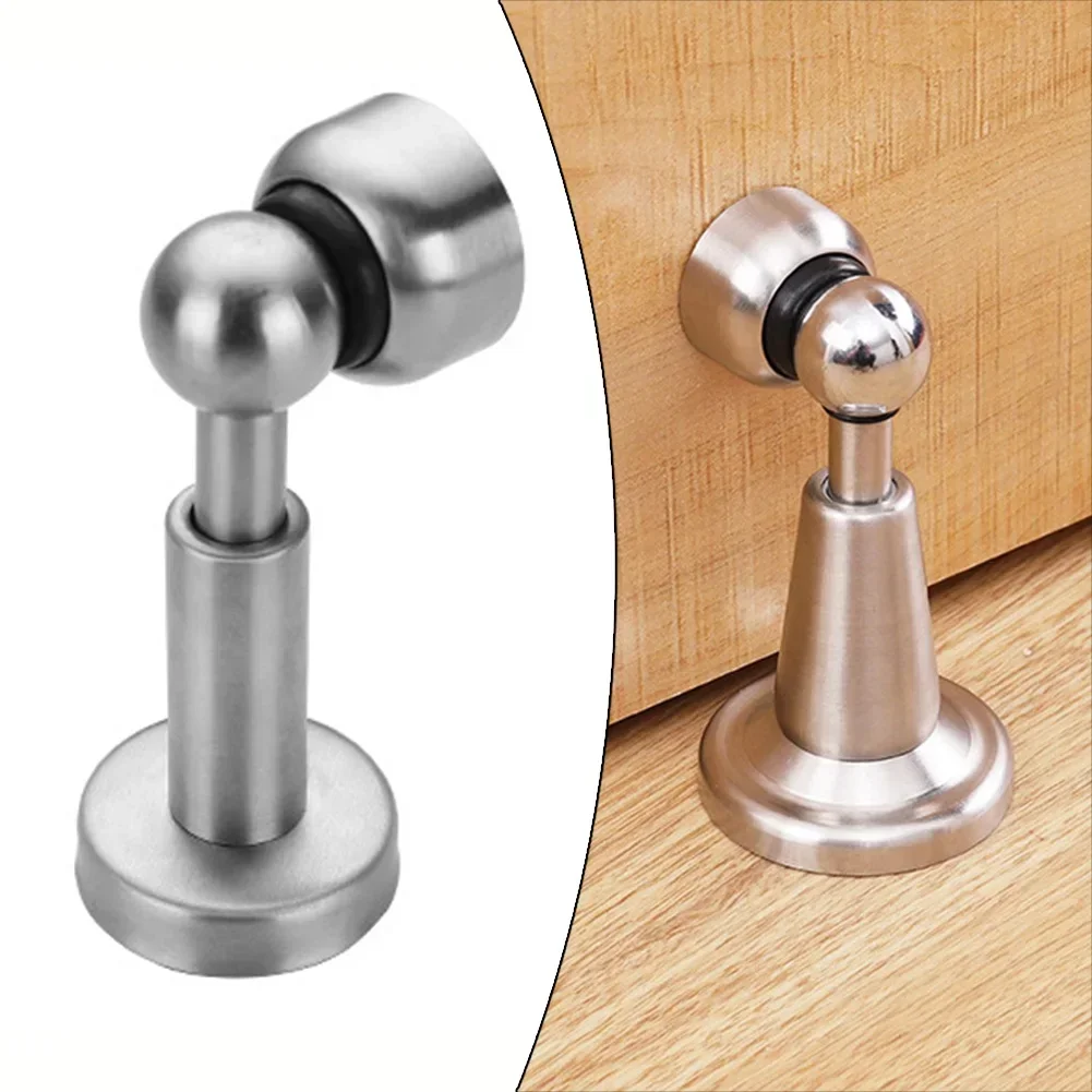 Magnetic Door Stopper Stainless Steel Magnet Door Stopper Catch Holder Strong Magnetic Attraction Gate Resistance Suction