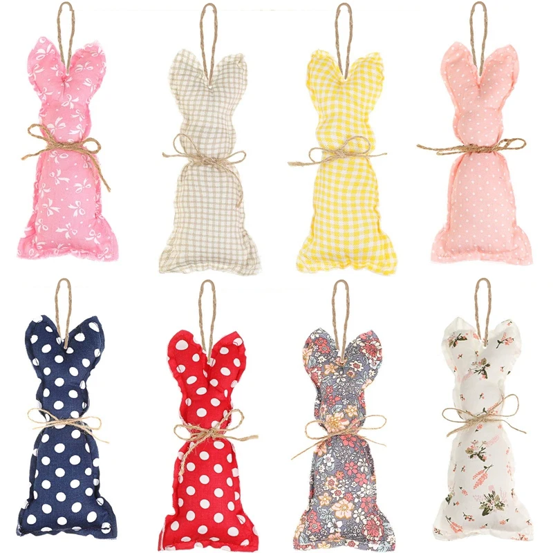 

Easter Farmhouse Rustic Bunnies Fabric Bunnies Stuffed Bunny Ornaments For Spring Easter Basket Bowl Fillers Trays Decor