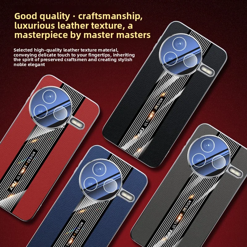 Luxury Hard PU Leather Plated Protective Back Cover Case