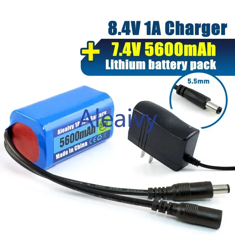 

7.4v/8.4v 5600Mah 18650 Battery For T188 T888 2011-5 V007 C18 H18 So on Remote Control RC Fishing Bait Boat Parts with charger