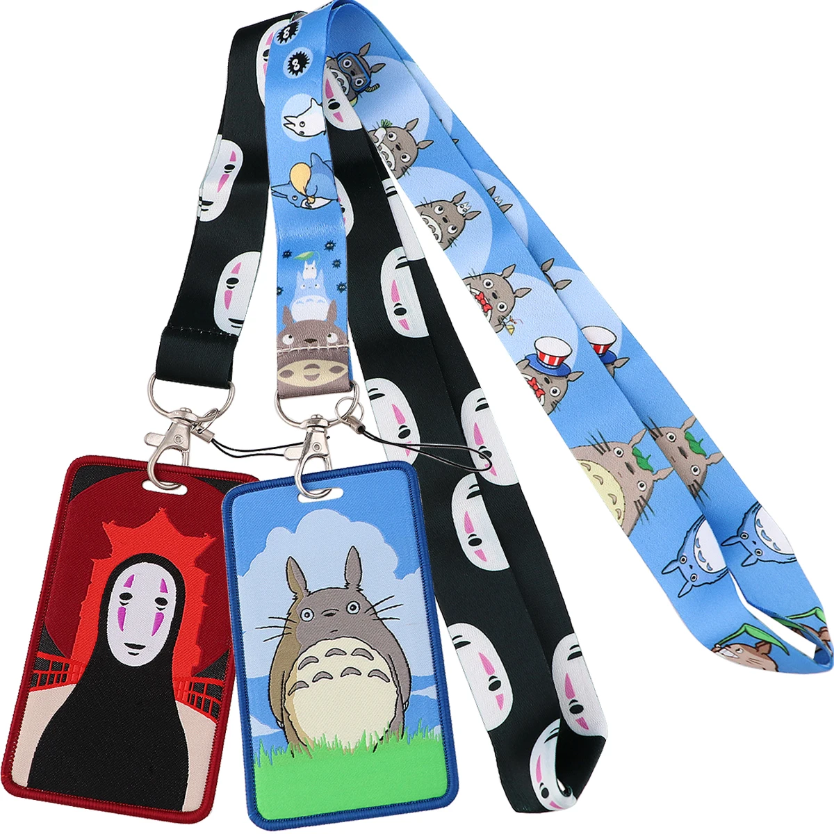 

Japanese Anime Embroidery Badge Holder Lanyards Keychain Id Card Holder Phone Strap Fashion Accessories For Women Men Gifts