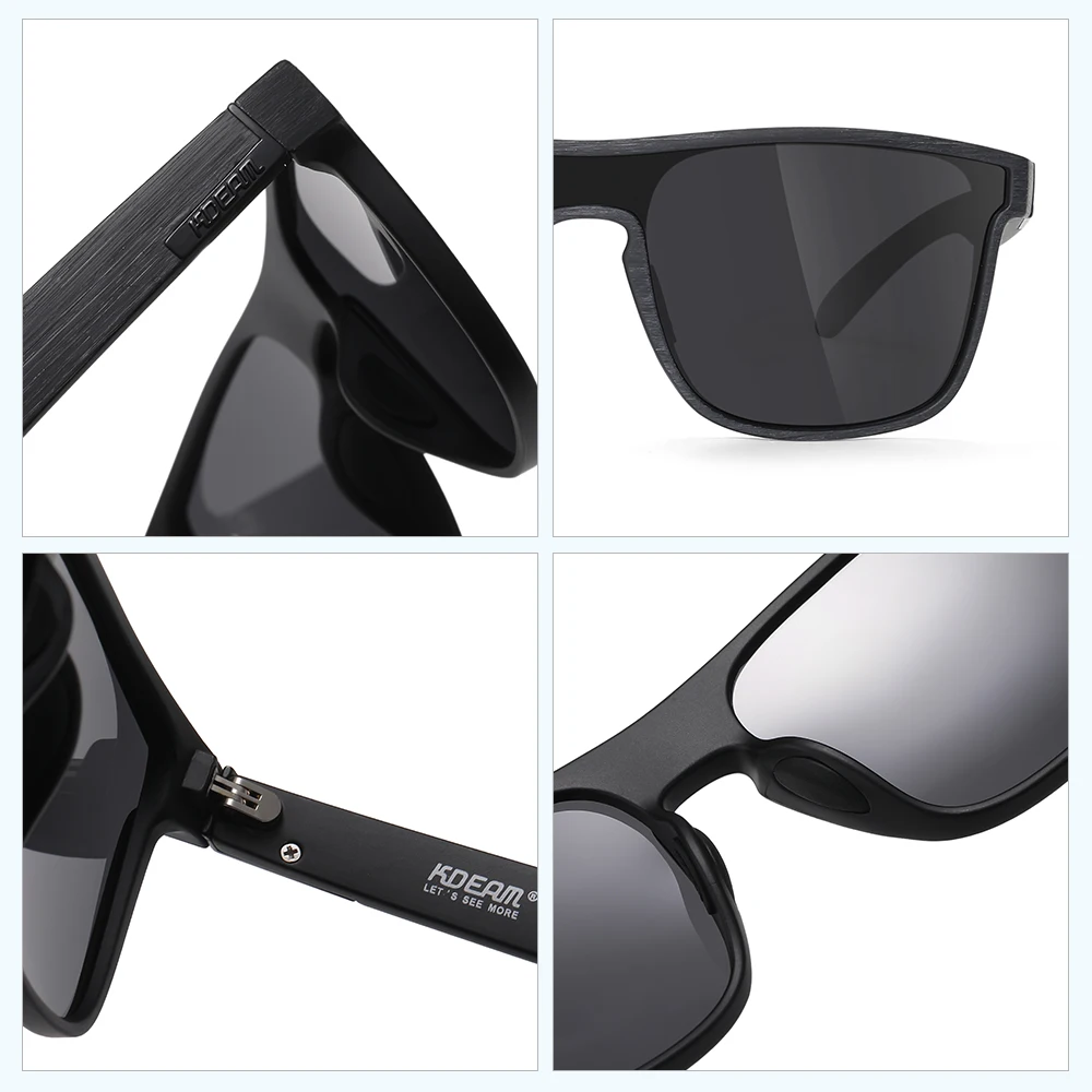KDEAM Men's Polarized XL Sports Sunglasses with Zipper Case