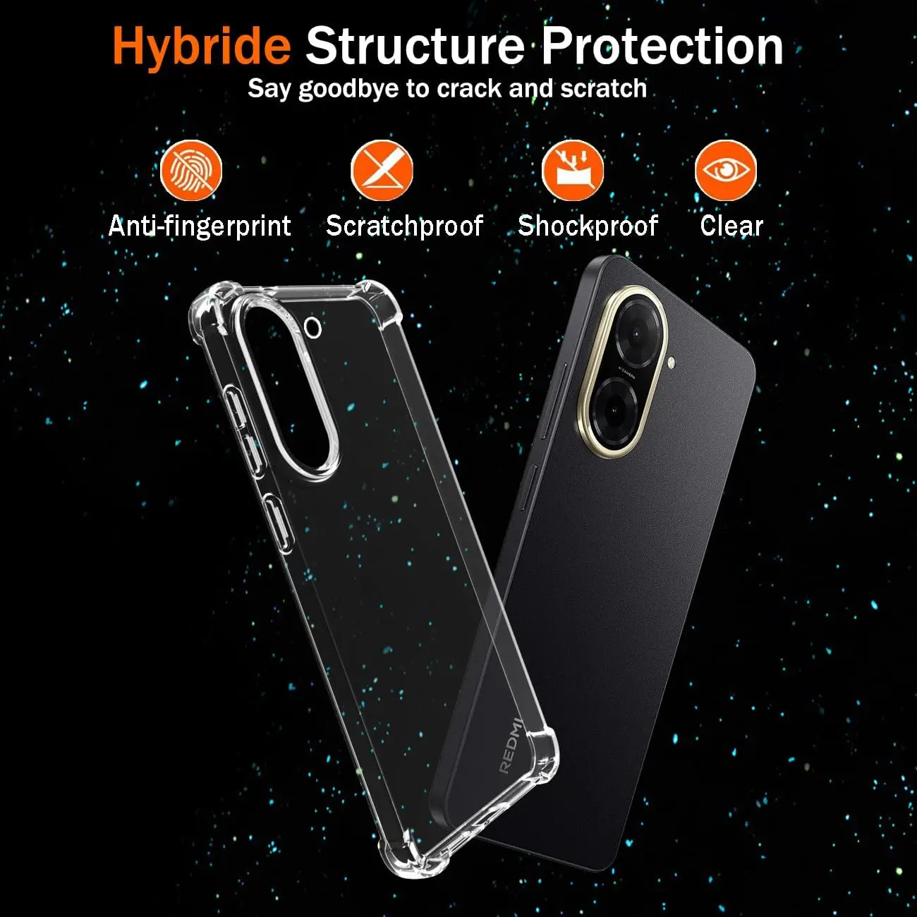 Clear Silicone Gel Phone Case - Shockproof Protective Bumper Cover