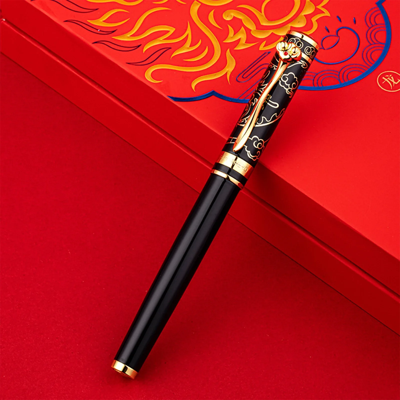 Hero fountain Pen 2024 Dragon Year Commemorative Pen for collection writing ink Pens Business friends Gift with box stationery