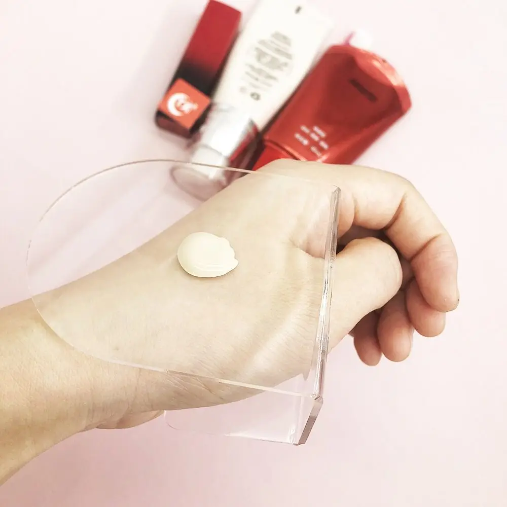Acrylic Transparent Palette Portable Reusable Paint Palette Handheld Heart-shaped Foundation Mixing Manicure Tool
