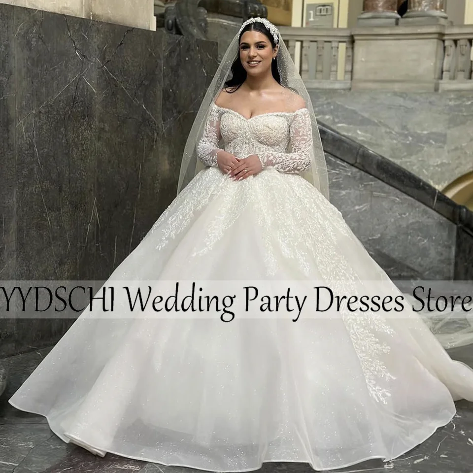 

Wedding Dresses Black Bridal Gowns 2023 Fruffy Pearl Strapless Stain White/Ivory Ball Gown Luxury For Women vestidos de novia
