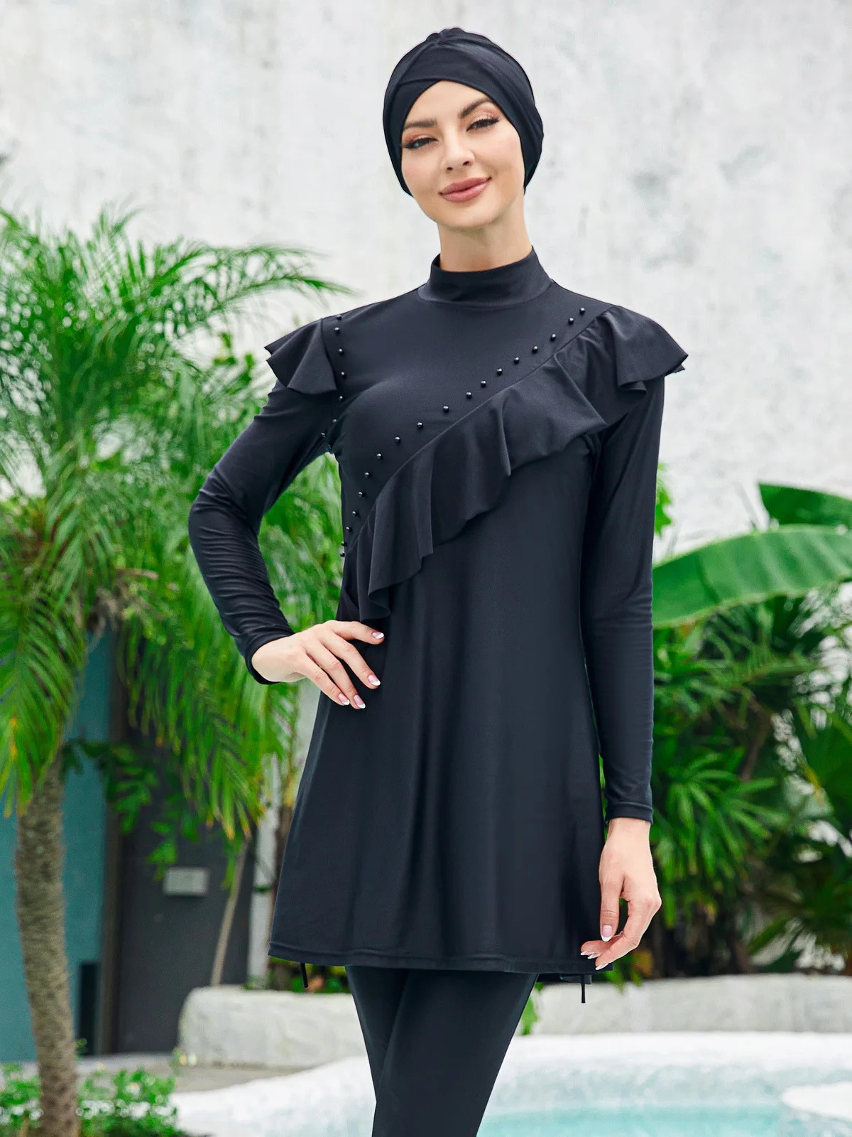 

Muslim Burkini Modest Swimwear Women Islamic Full Cover Swimsuit Padded Plus Size Summer Beachwear Maillot De Bain Femme Hijab