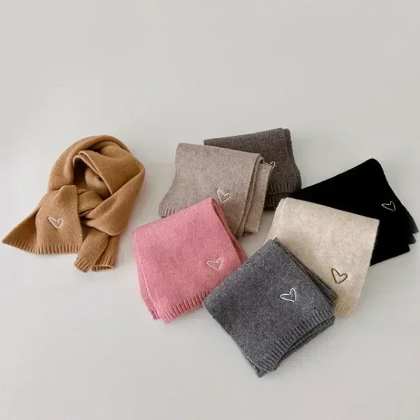 Baby Scarf Wool Scarf Korean Girls Fashion Children's Knitted Wool Scarf for Autumn Winter