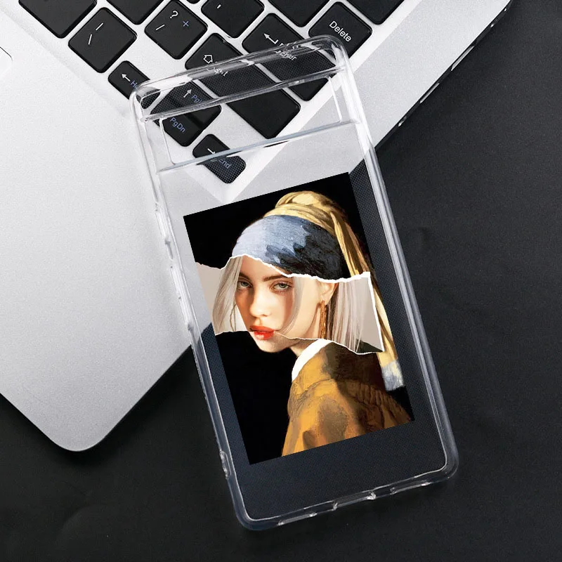 Aesthetic David & Mona Lisa Art Clear Soft TPU Phone Case Cover