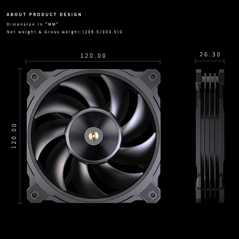 Granzon-ventilador do Radiador de Água Uso para pc Dissipador de Calor 3000rpm Suporte Pwm Ajustar Velocidade 120 mm pc Pcs Pcs - Imagem 5
