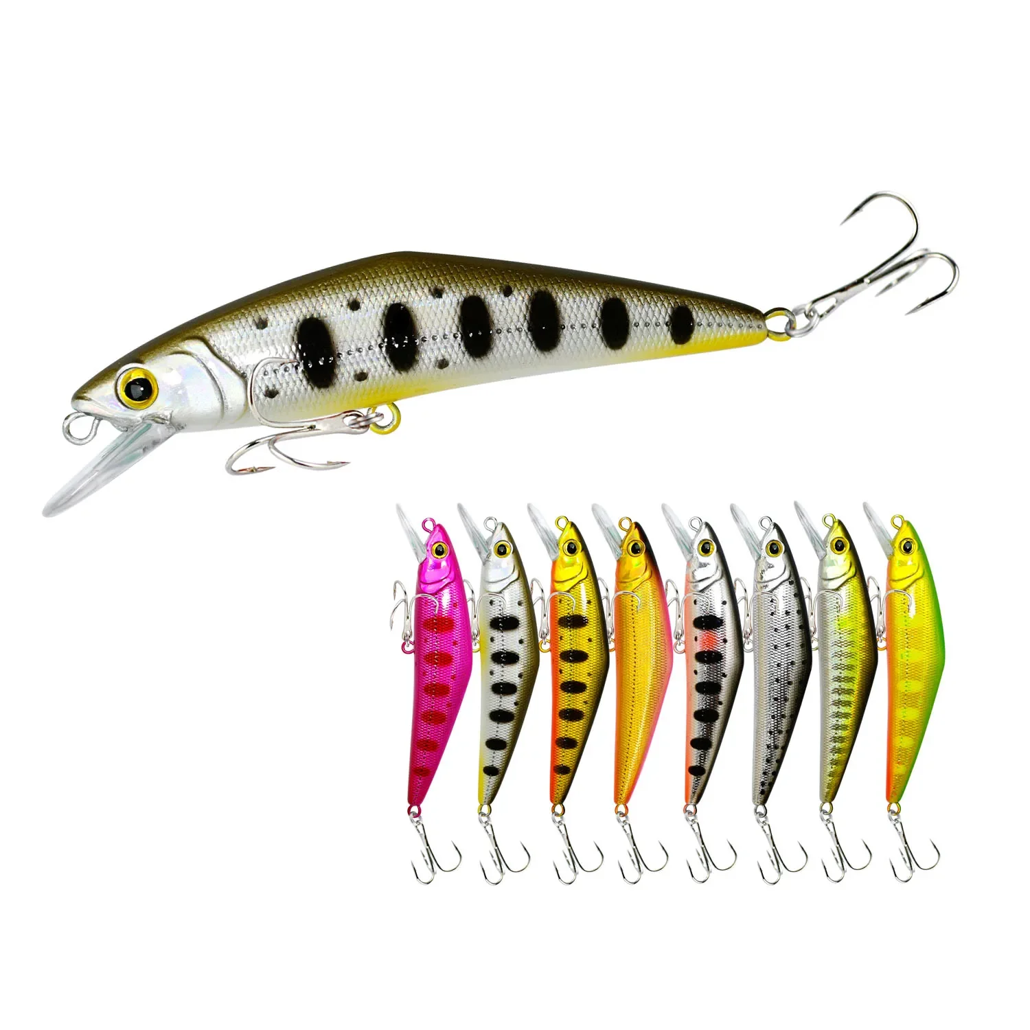 Afishlure minnow hard bait 72mm trout fishing lures sinking trebke hooks swimbaits hard lure D Contact wobblers