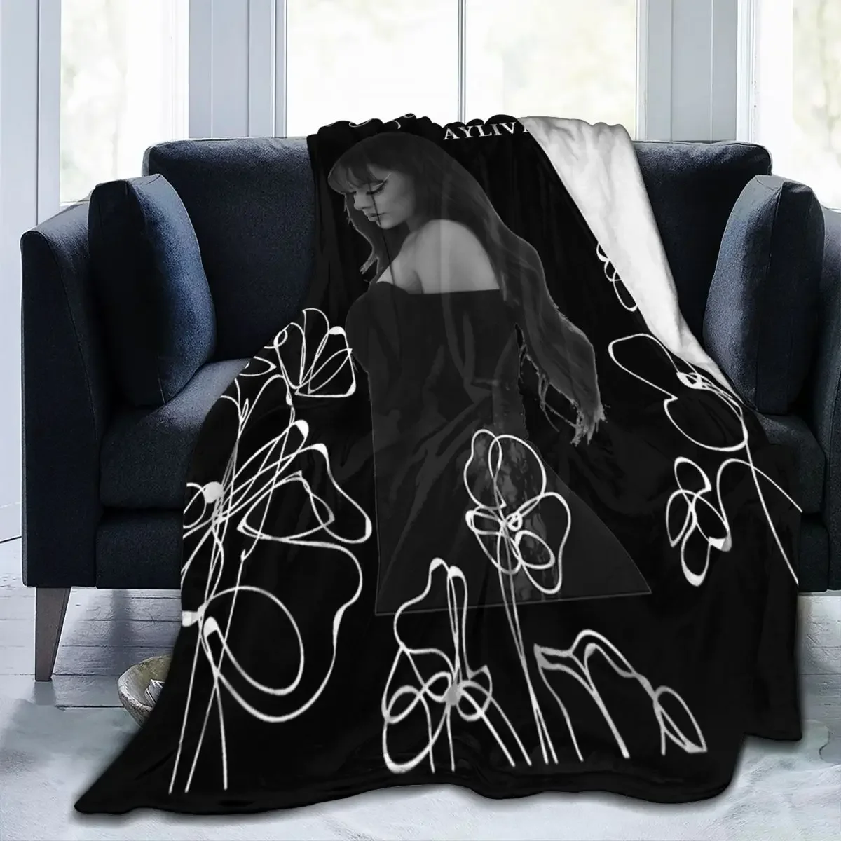 Ayliva In Liebe Flower Blankets Fleece Winter Breathable Soft Throw Blankets for Sofa Office Quilt 4