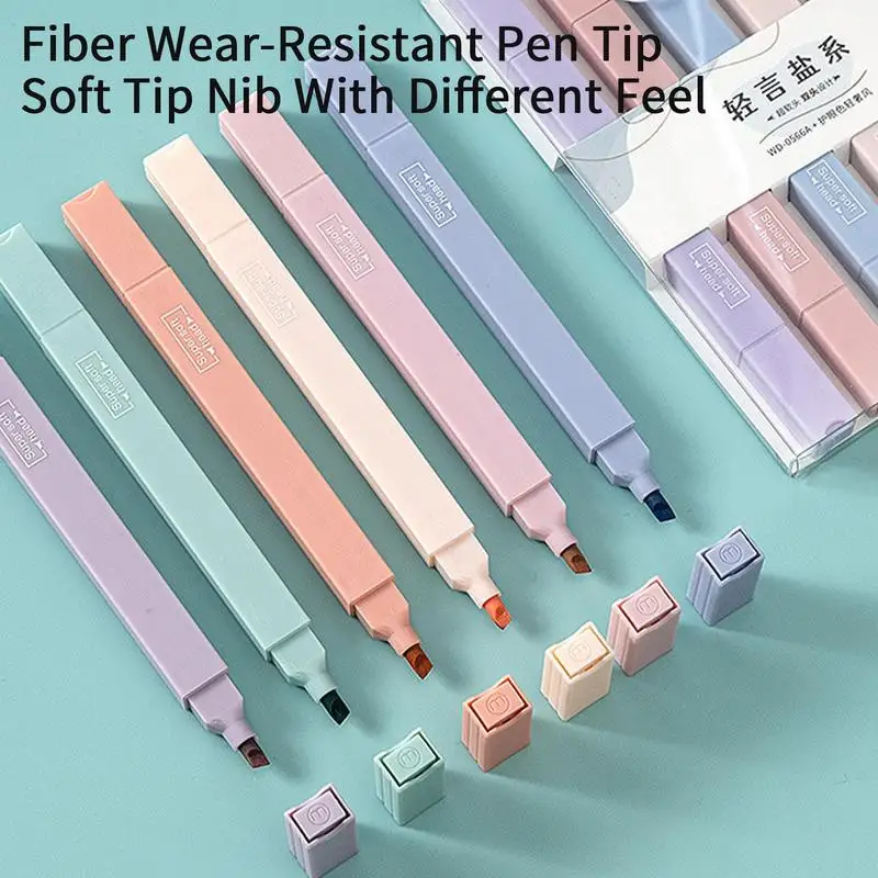Highlighter Pen Marker Pen Highlighter Marker Bible Highlighters Double End Book Highlighters No Bleed 6 Pieces Cute Aesthetic Markers Set Study Supplies and Accessories