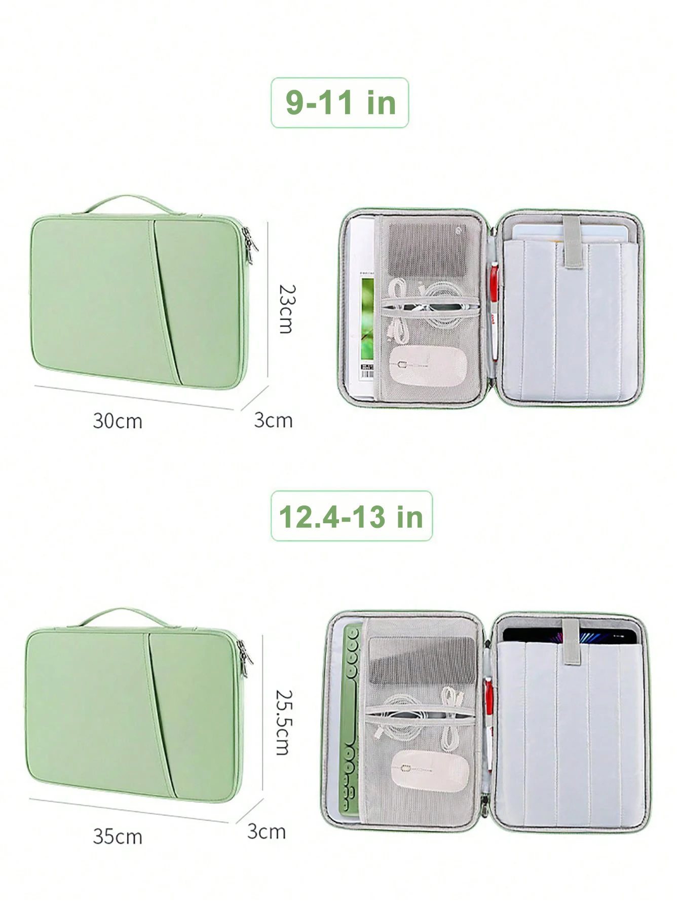 Compact Shockproof Tablet Sleeve Bag - Fits 9-13 Inch Devices