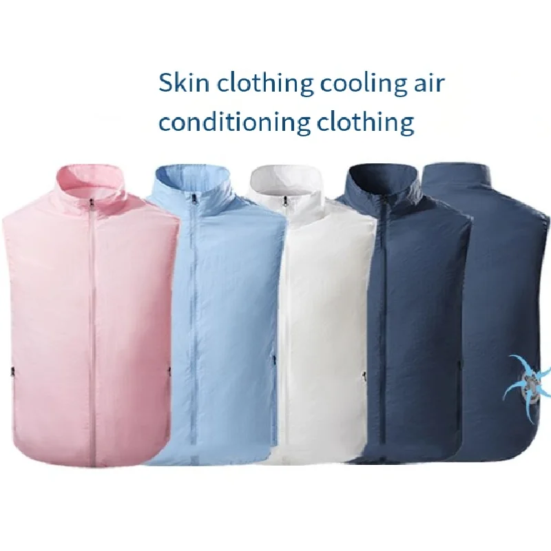 Summer Usb Cooling Vest With Two Fan Men /women High Temperature Outdoors Work Clothes Hiking Fishing Air Conditioning Clothing