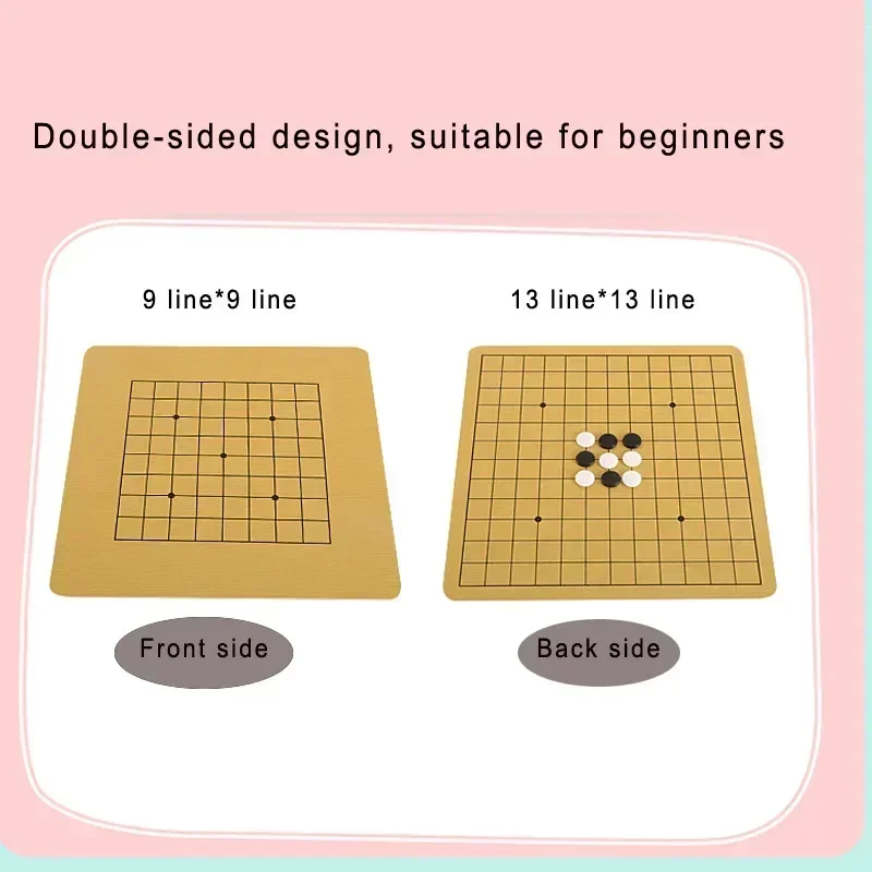 Fun Family Games 160pcs Go Chess Renju Game Set, Leather Sheet Board Cartoon Storage box for Children Educational