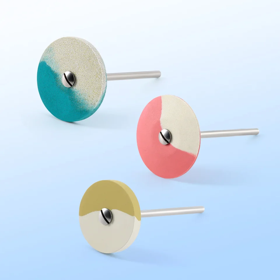 Disco Ruota In Gomma Per Lucidatura Dentale AZDENT, Per Ceramica E Porcellana, Gambo HP