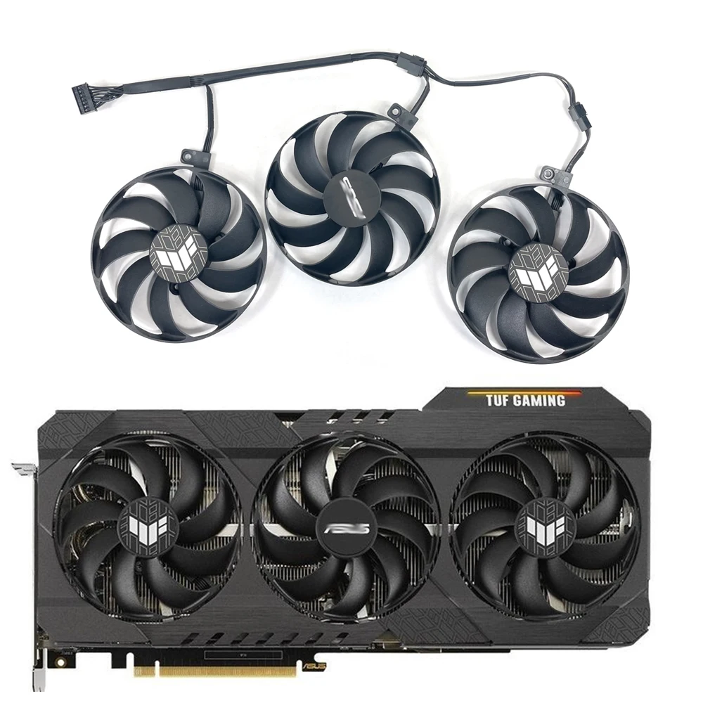 

87MM T129215BU CF9010H12S DC12V 0.50AMP Graphics Cooling Fan for ASUS ROG STRIX RTX3060 O12G V2 GAMING LHR version