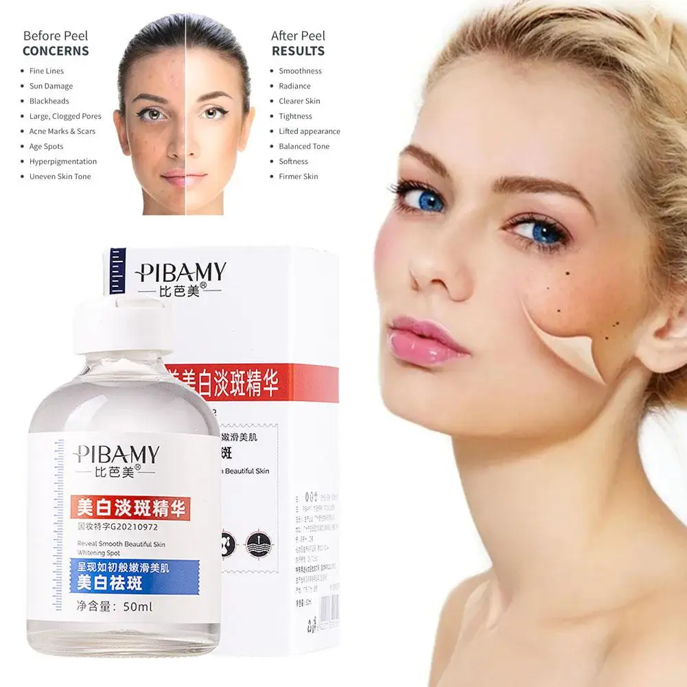 

Pibamy Black Spot Remover Chino Vitamin C Face Serum For Freckles For Women Men Blemish Anti-Wrinkle Essence Skin Care 50ml F5J3