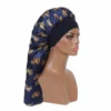 Fashionable Butterflys Print Long Satins Nightcap Personalized Warmth Sleep Cap For Long Curly Hair 3