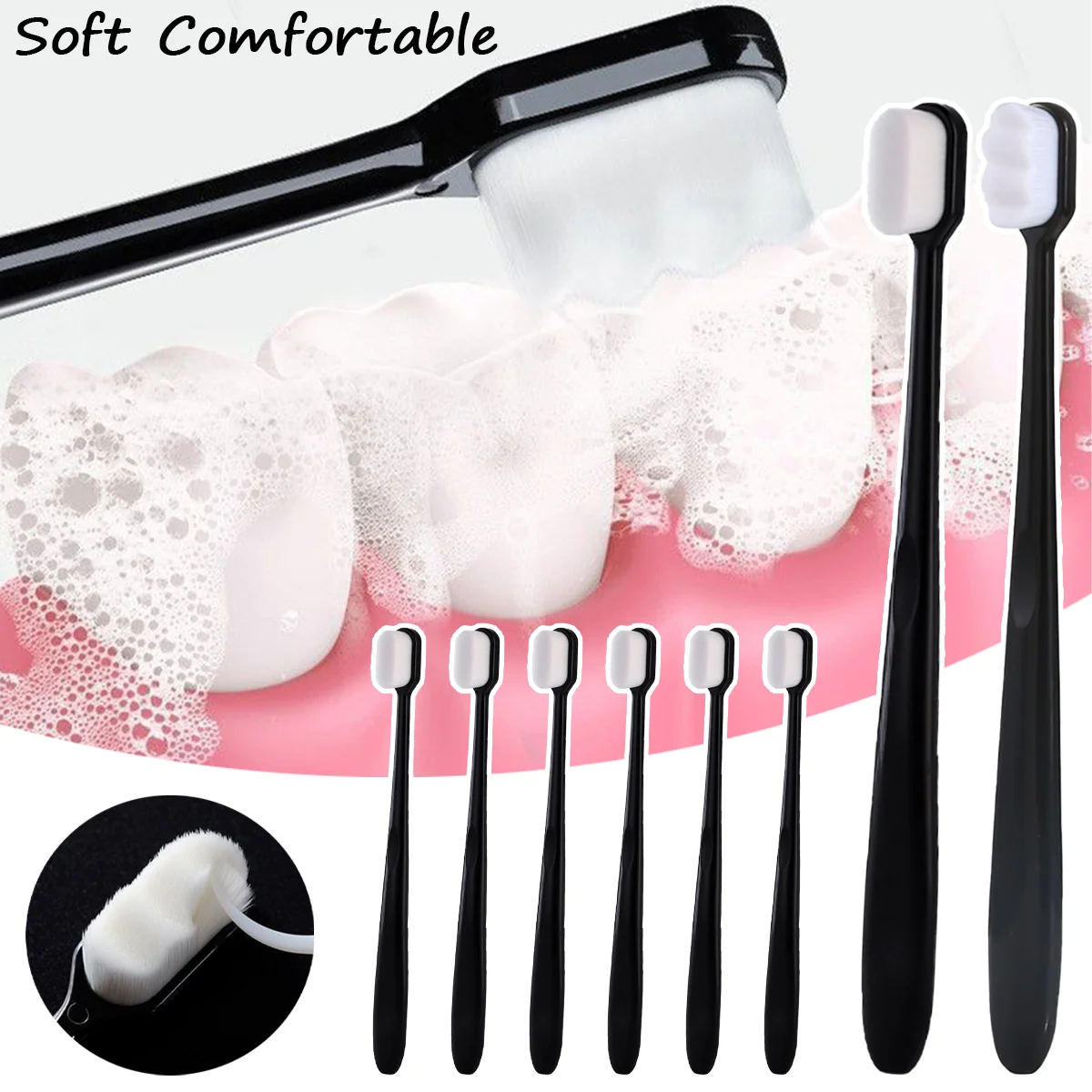 Manual Toothbrush With Soft Bristles For Sensitive Gums And Teeth_voghion.com