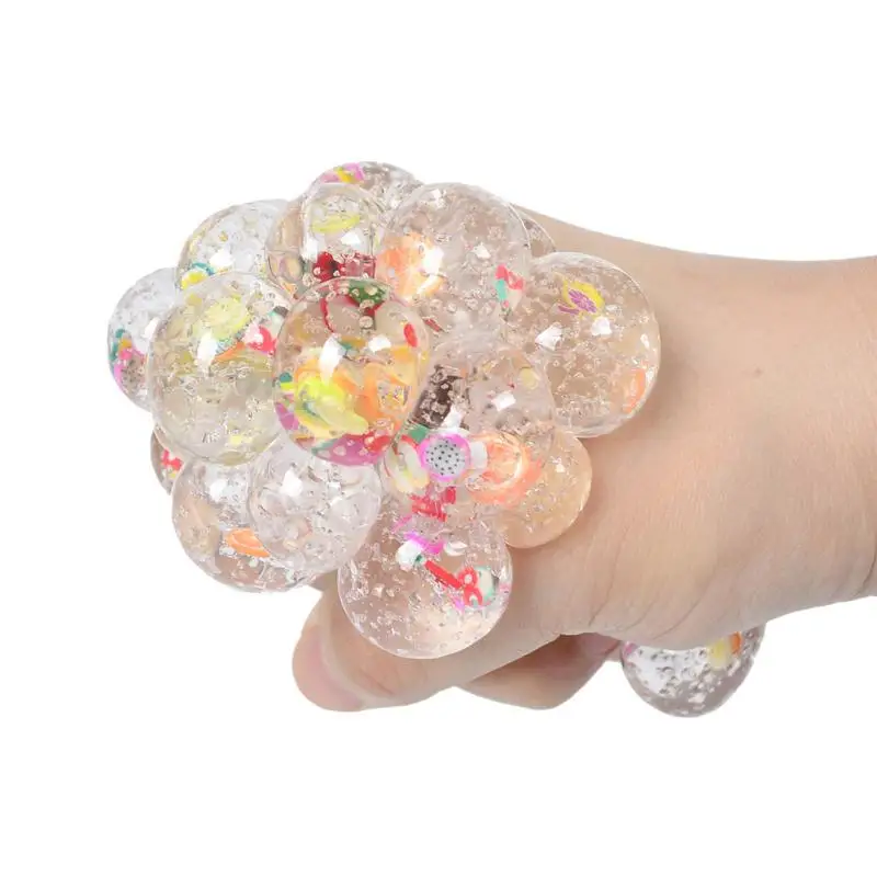 

Squeeze Ball Toy Pop Toys DNA Colorful Beads Relieve Stress Hand Exercise Tool Sensory To For Kids Adults Hand Relaxing Ball