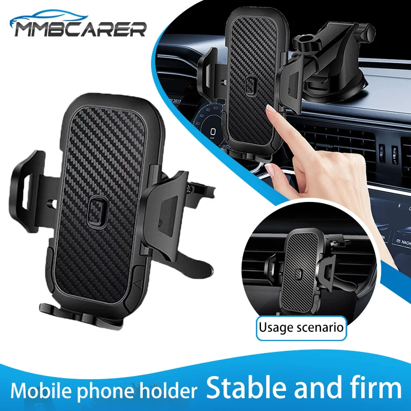 

Phone Car Holder Mobile Navigation Universal 360 ° Rotatable and Adjustable Bracket Metal Material Vent Suction Cup Holder