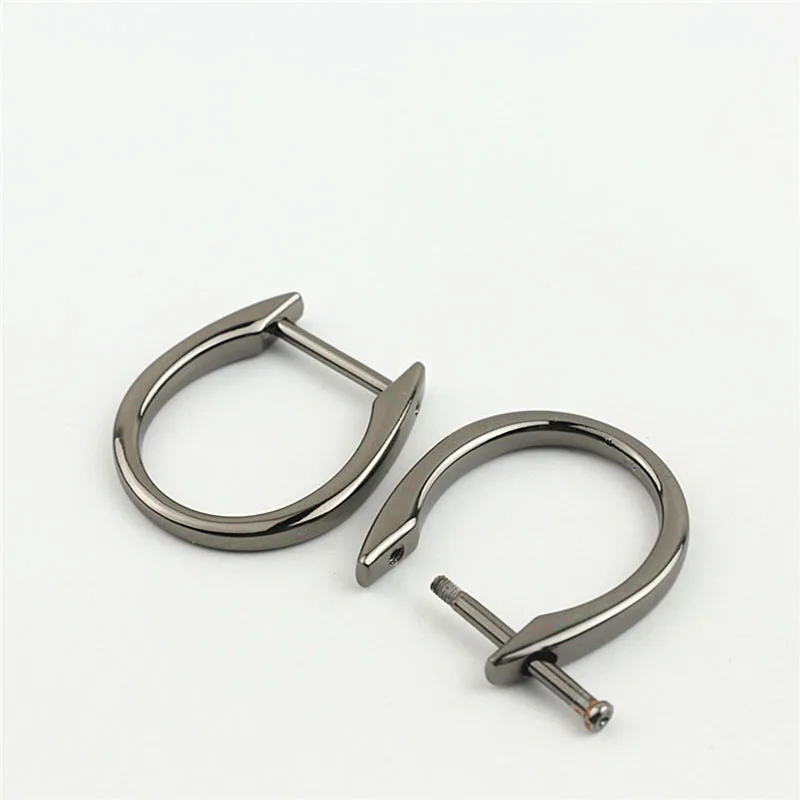 20Pcs ID21mm Metal Detachable Screw D Ring Buckle U-shaped Rings Bag Strap Connection Hook Clasp DIY Hardware Accessory