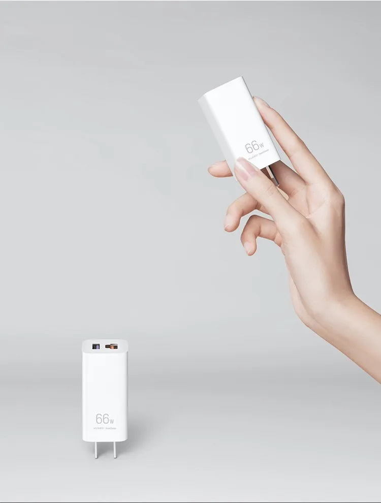 HUAWEI-갈륨 질화물 과급 충전기, GaN Max 66W, Huawei Mate40 Mate30Pro P40 호환, SCP/FCP/PD3.0/PPS