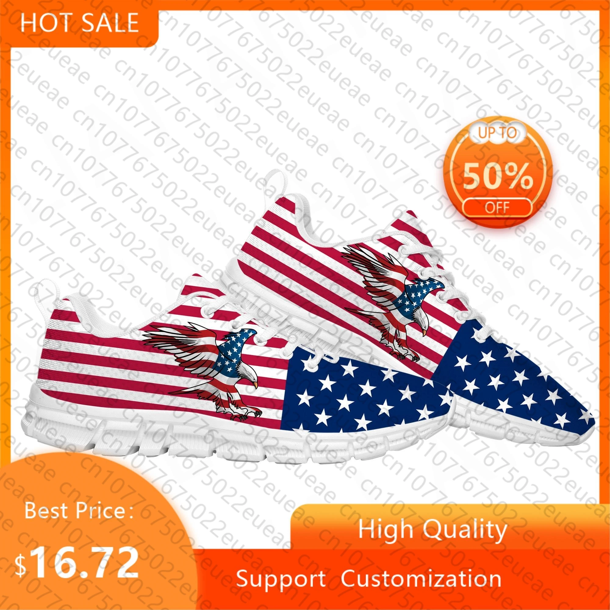 

Кроссовки мужские/женские спортивные с флагом США, художественная повседневная обувь для пар, для подростков, детей, красный, синий, белый цвета
