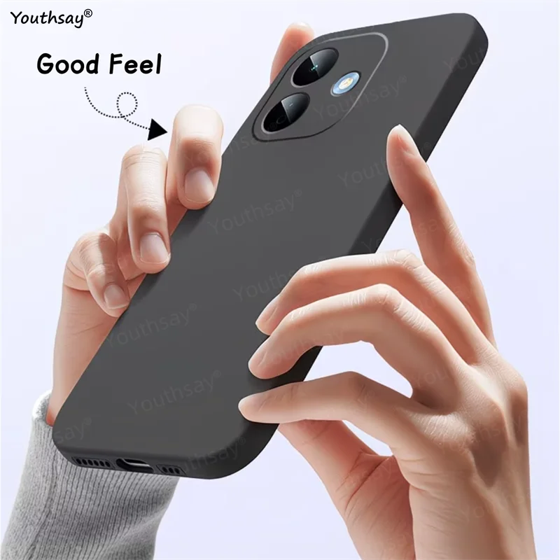 Liquid Silicone Soft TPU Phone Bumper Case Cover - Original Coque