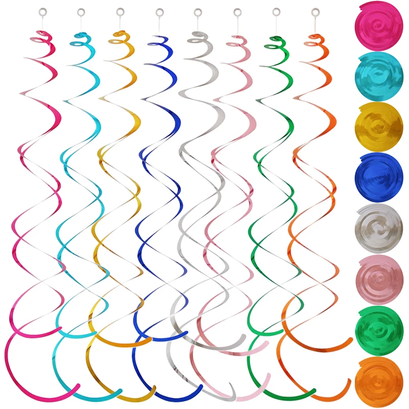 6pcs/set Hanging Swirl Decorations Colorful Household DIY Party Supplies Perfect for Birthdays Weddings Celebrations TMZ
