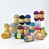100g Metallic Luster Yarns Polyester Blended Fabric Strip Yarn DIY Hand Crocheting Handbag Beanies Yarns 4