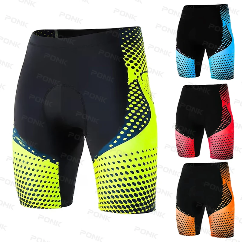 

New 2023 Summer Cycling Bib Shorts Men’s Lycra Cycling Padded Shorts Bicycle Short Tights Pants Mountain Bike Breathable Shorts
