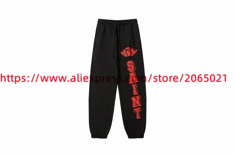 High Quality  Saint Michael Sweatpants Men Women Oversize Jogger Drawstring Pants