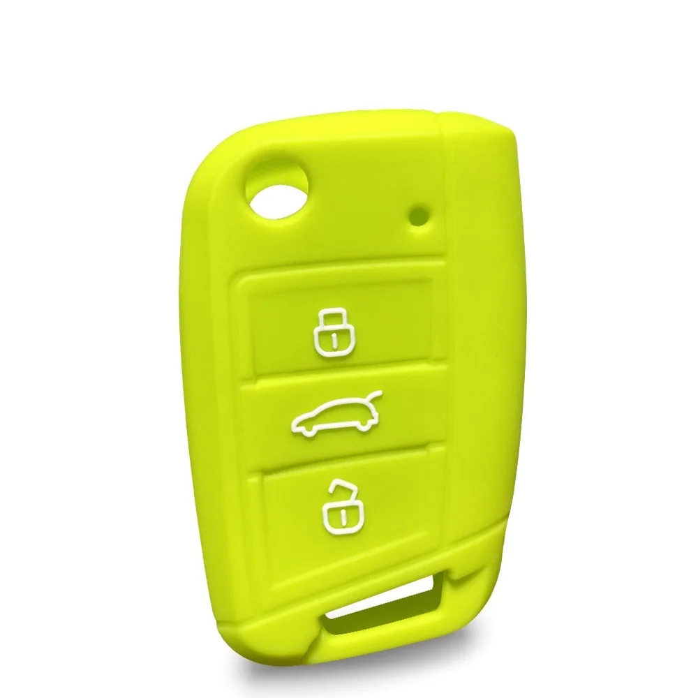 Silicone 3-Button Folding Key Cover Case