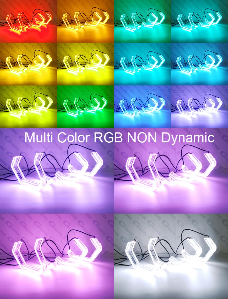 BMW E46 쿠페 카브리오 컨버터블 M3 울트라 브라이트 컨셉 아이코닉 스타일 다이나믹 멀티 컬러 RGB LED 엔젤 아이 키트  헤일로 링 - AliExpress