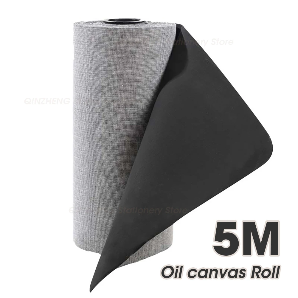 Stretched Canvas 5m/Roll Black Blank Artist Canvas Roll Cotton for Oil Painting Acrylic Watercolor 30cm 37cm 47cm 57cm Wide HB-15 stretched canvas painting supplies