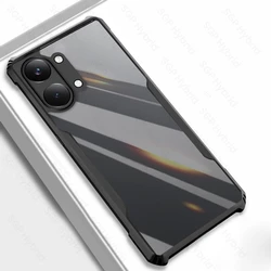 Clear Crystal Protective Case - Shockproof Acrylic Back Cover - Poco X8 Pro Max (Black - 01)