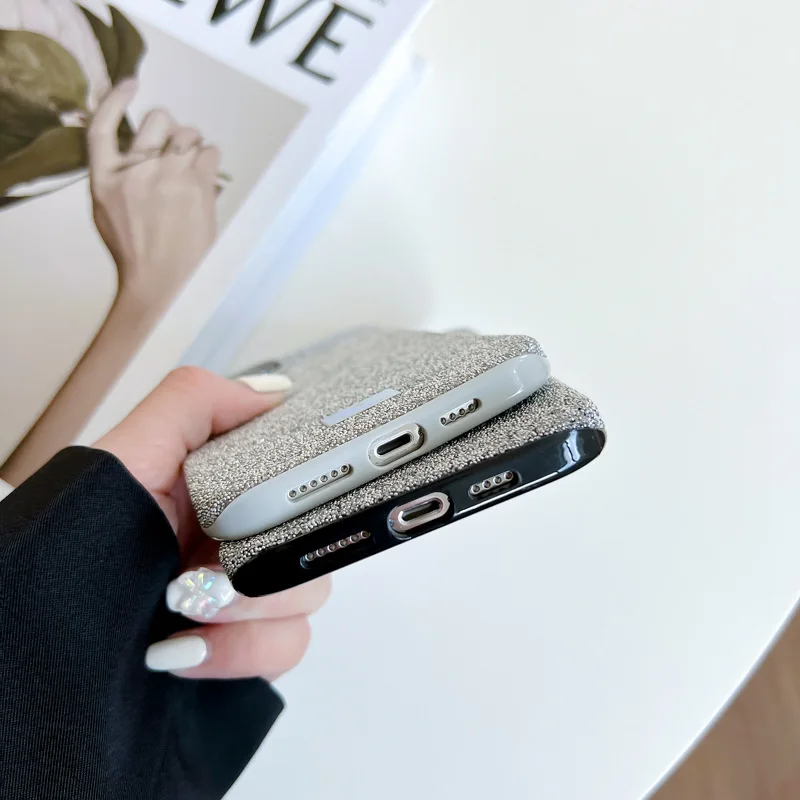 diamond rhinestone Shockproof Back Case For iPhone 15 14 12 13 Pro Max Bling glitter Jewelled sparkle Shining Cover